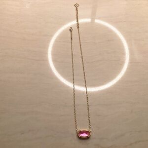 Brand new Kendra Scott Elisa gold pendant necklace in azalea illusion